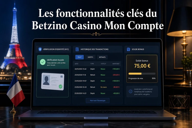 Les fonctionnalités clés du betzino casino mon compte